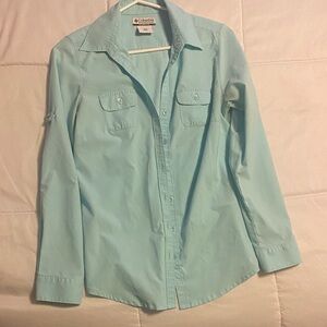 Columbia Sky Blue Long Sleeve Shirt